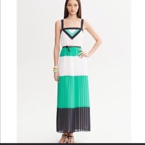Banana Republic x Milly Maxi Pleated Dress